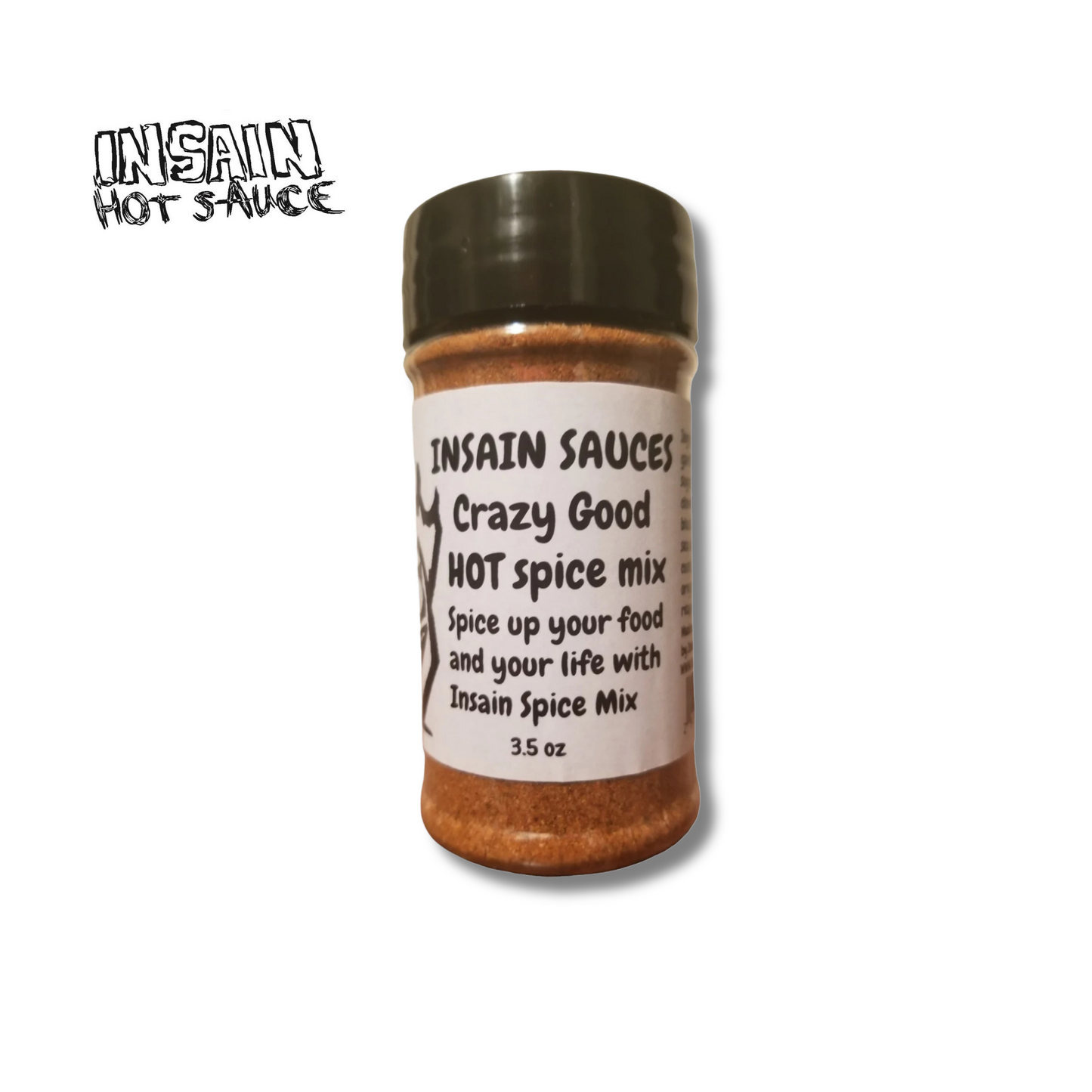 Insain Hot Spice Mix container - Cajun Jamaica fusion blend premium seasoning