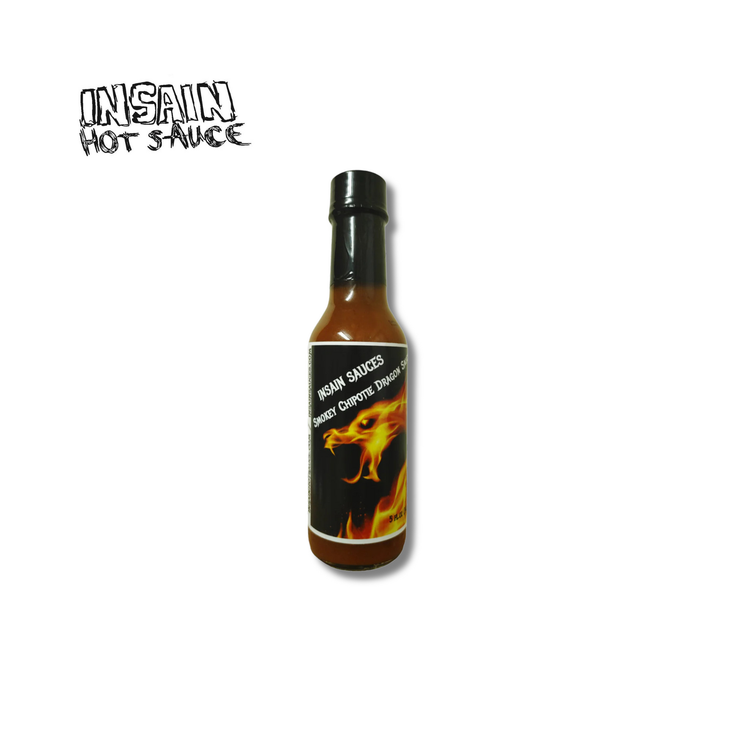Smoking Chipotle Dragon Hot Sauce bottle - bold smoky heat premium fire sauce