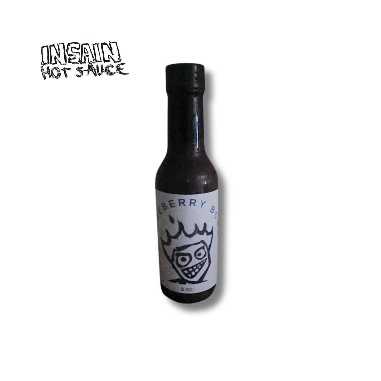 BLUEBERRY BOMB Hot Sauce bottle - sweet and spicy fruity heat sauce