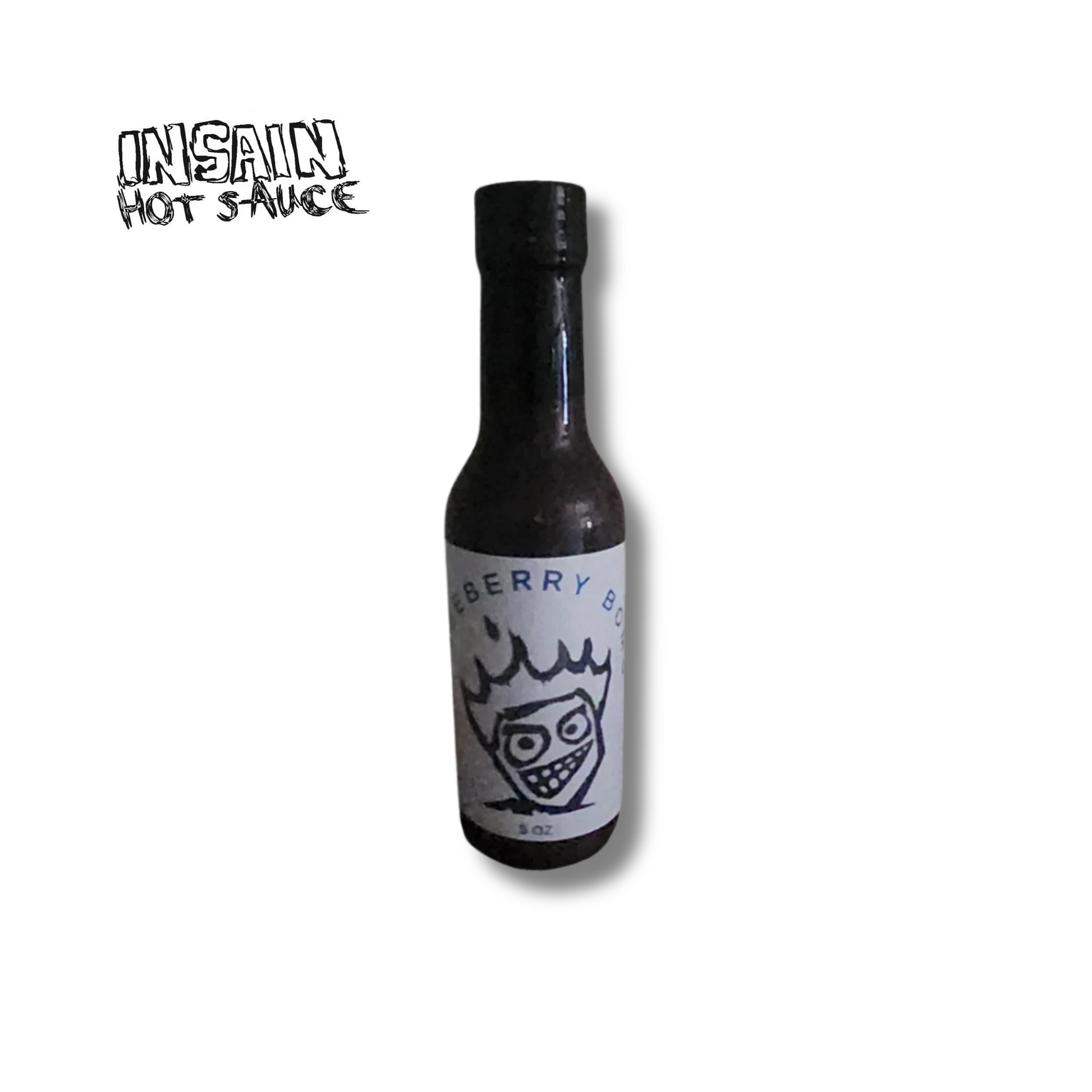 BLUEBERRY BOMB Hot Sauce bottle - sweet and spicy fruity heat sauce