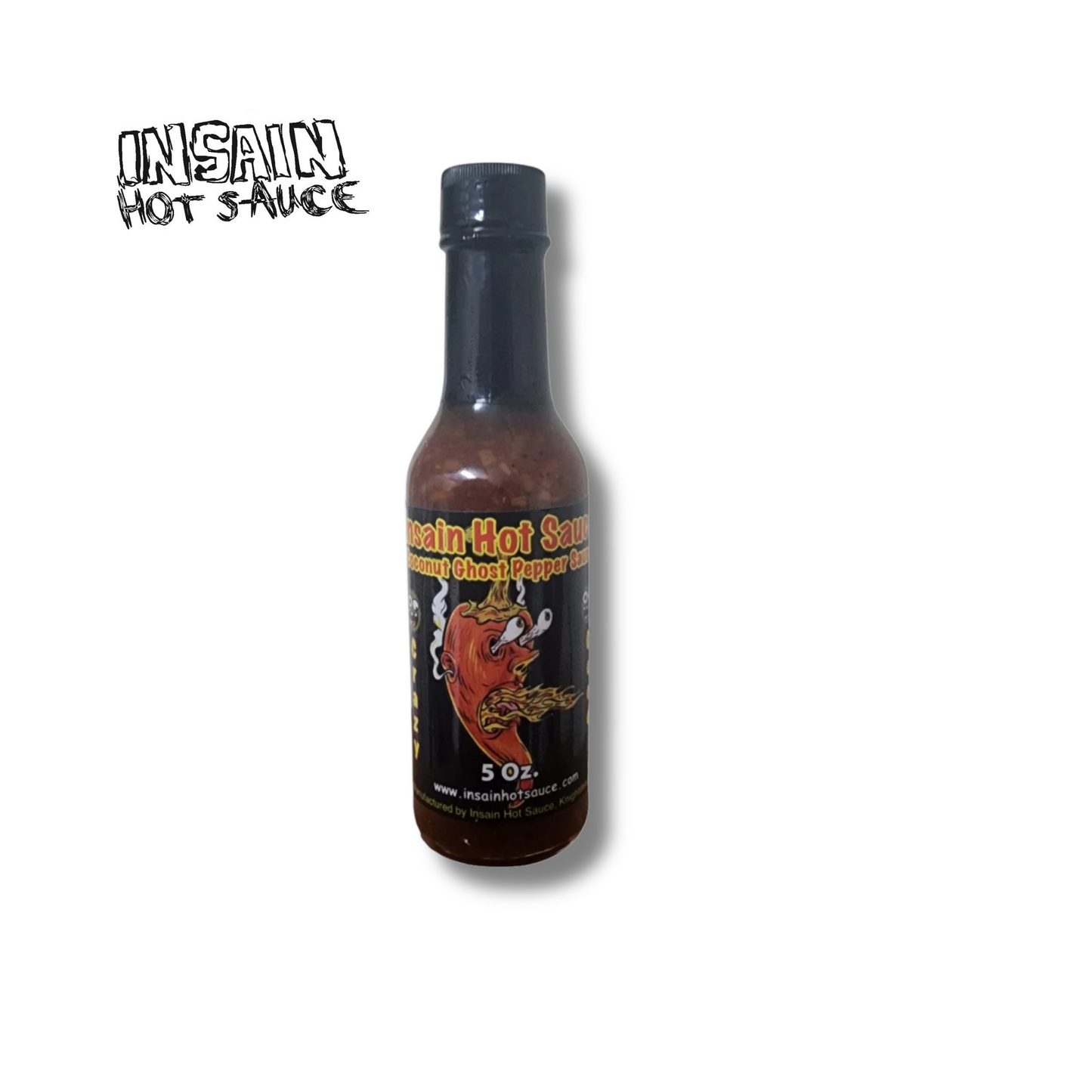 Coconut Ghost Pepper Hot Sauce bottle - tropical heat with creamy sweetness