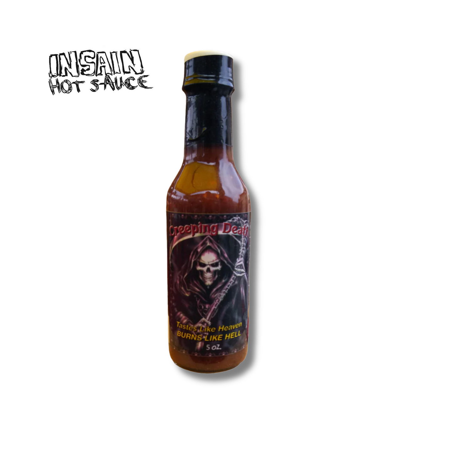 Creeping Death Hot Sauce bottle - intense heat and bold spices premium fire