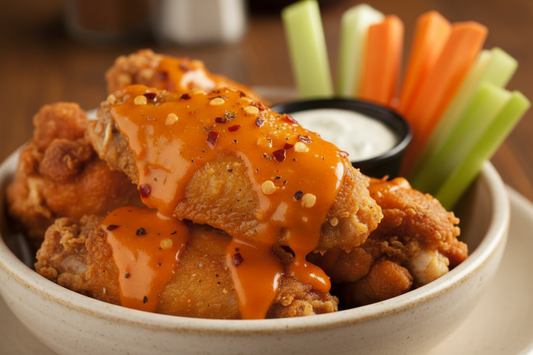 Buffalo Wing Classic sauce coating crispy chicken wings