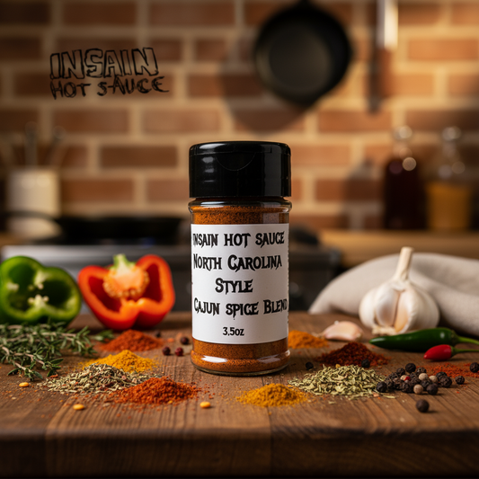 Cajun seasoning - hot dry spice blend for cooking versus liquid hot sauce