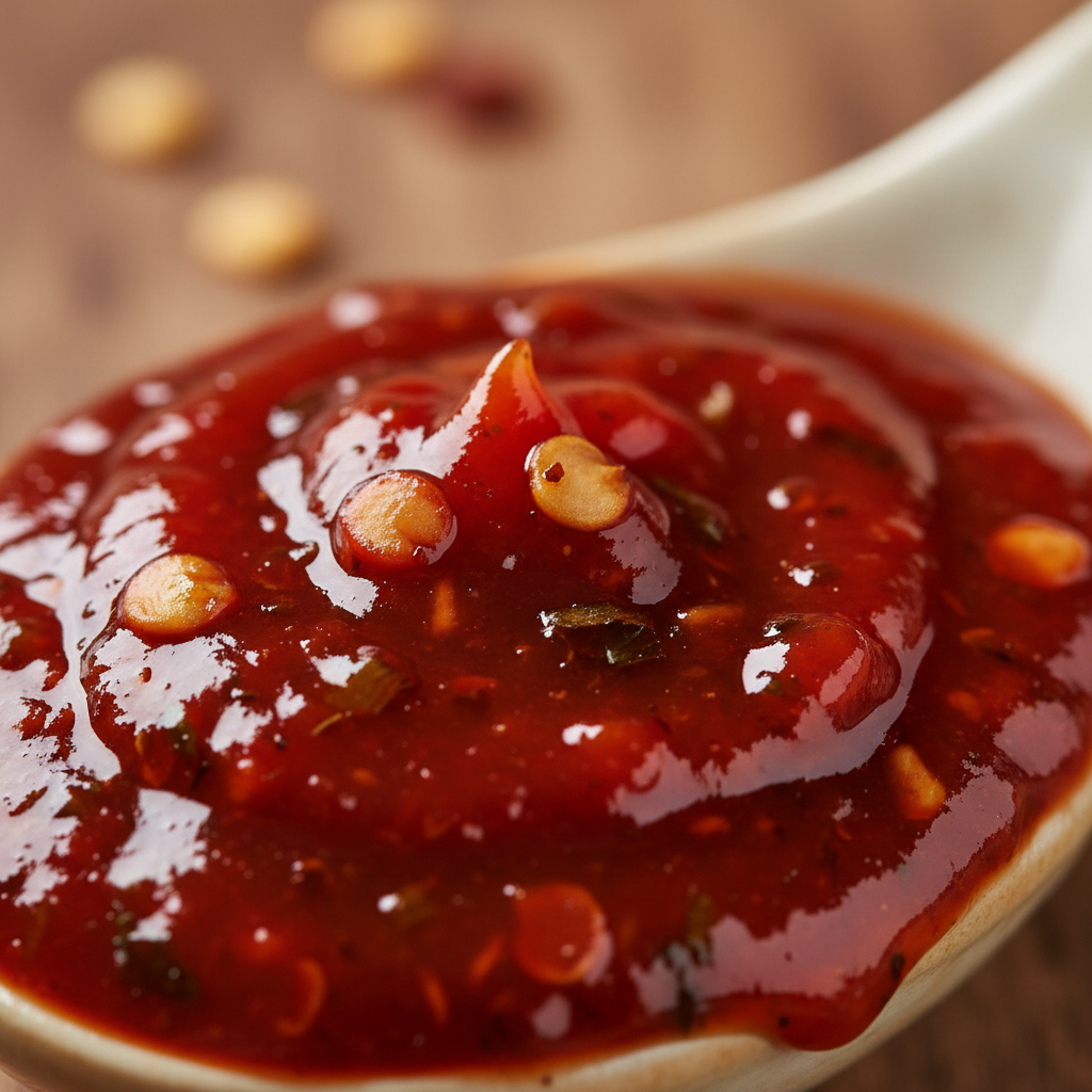 Close-up of My Ass is on Fire hot sauce texture