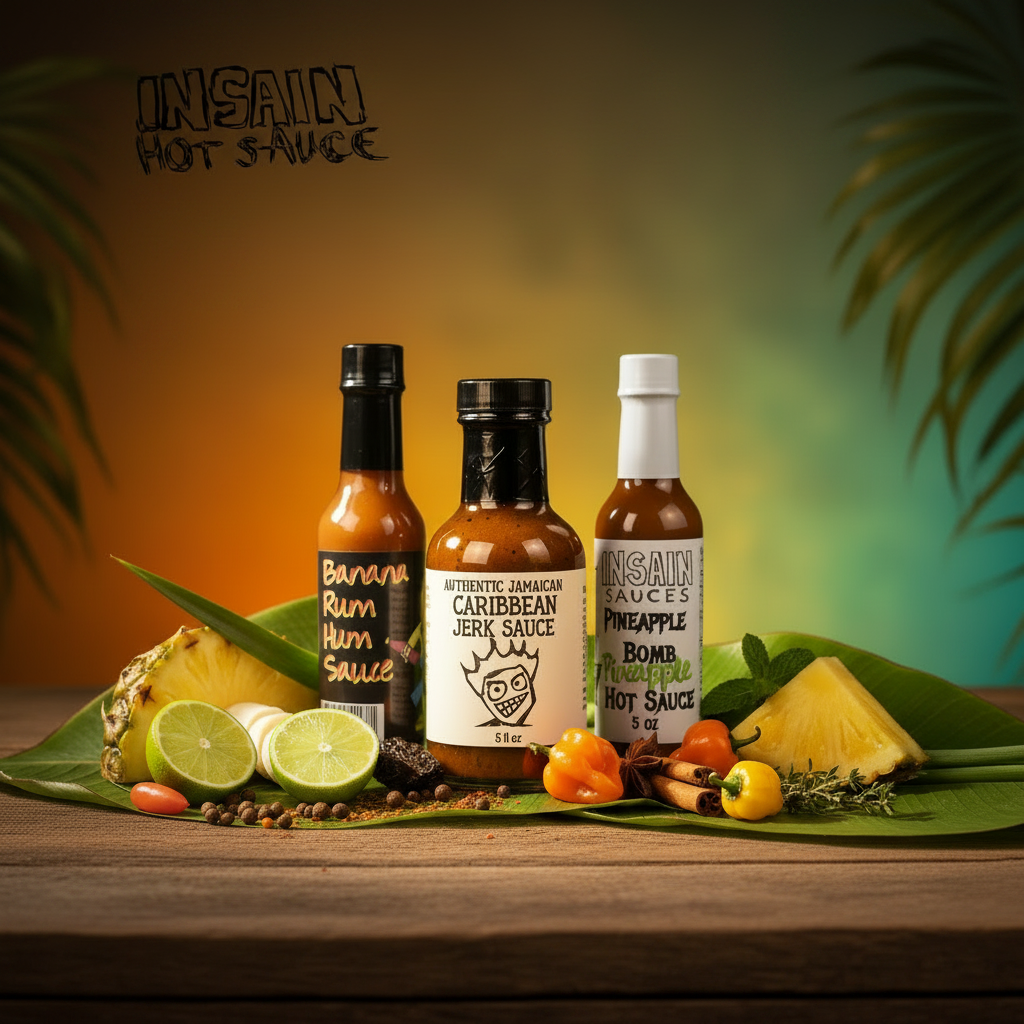 Caribbean Hot Sauce Gift Set - Caribbean Heat Trio 3-Bottle Bundle