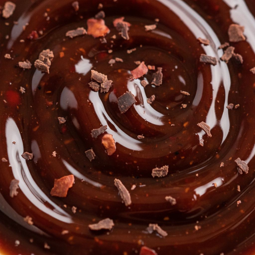 Close-up of Chocolate Primotalii hot sauce texture