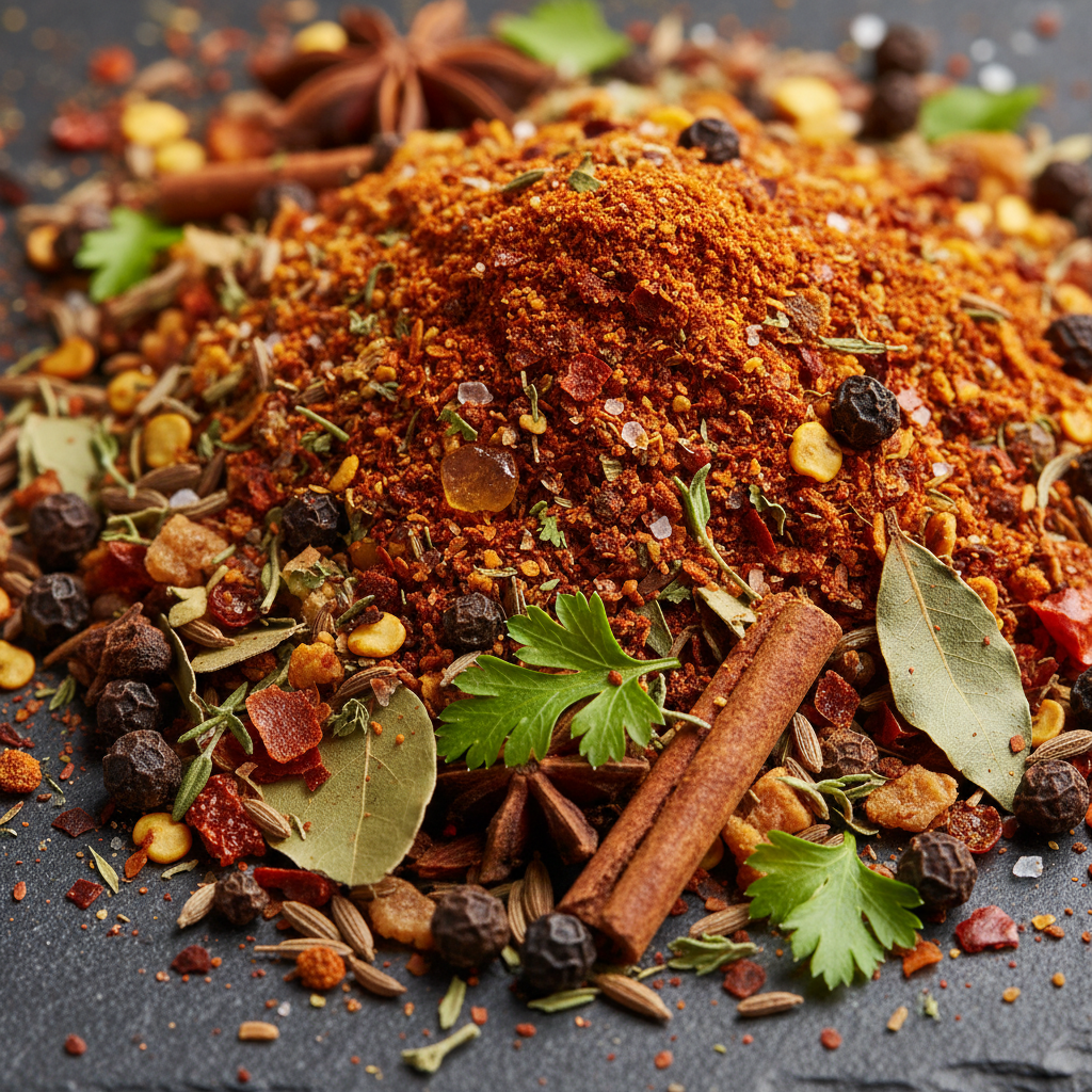 Close-up of Cajun Jamaican Spice fusion blend