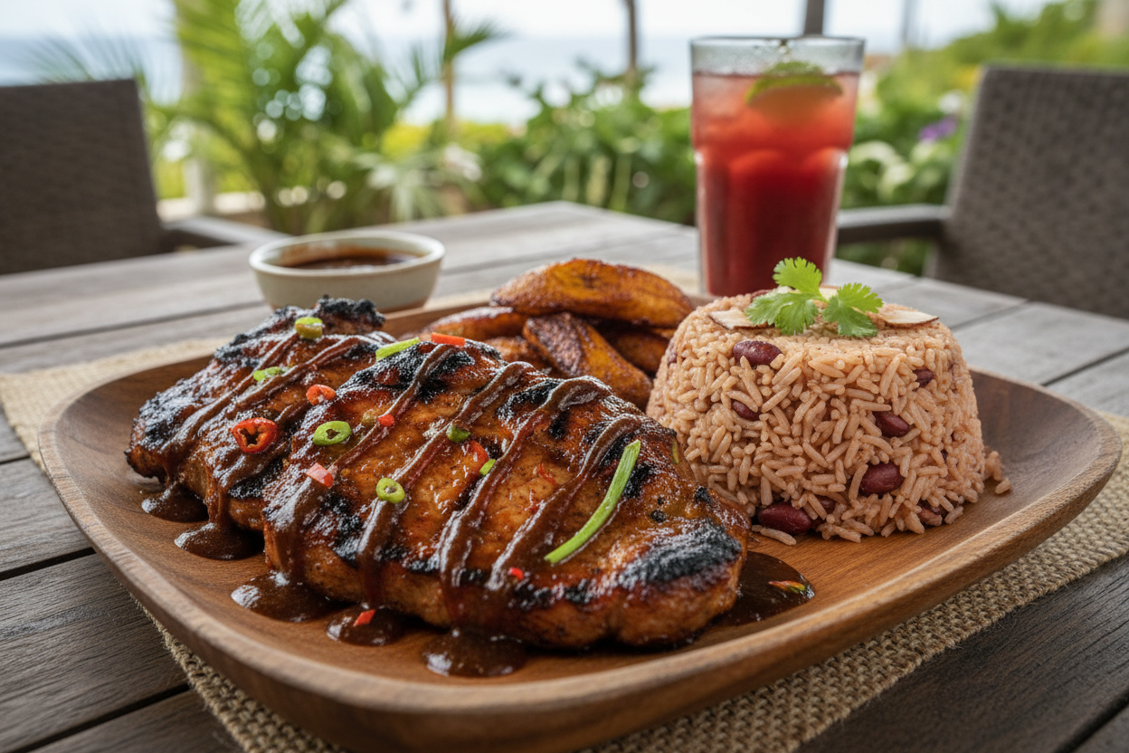 Jerk Sauce on grilled pork